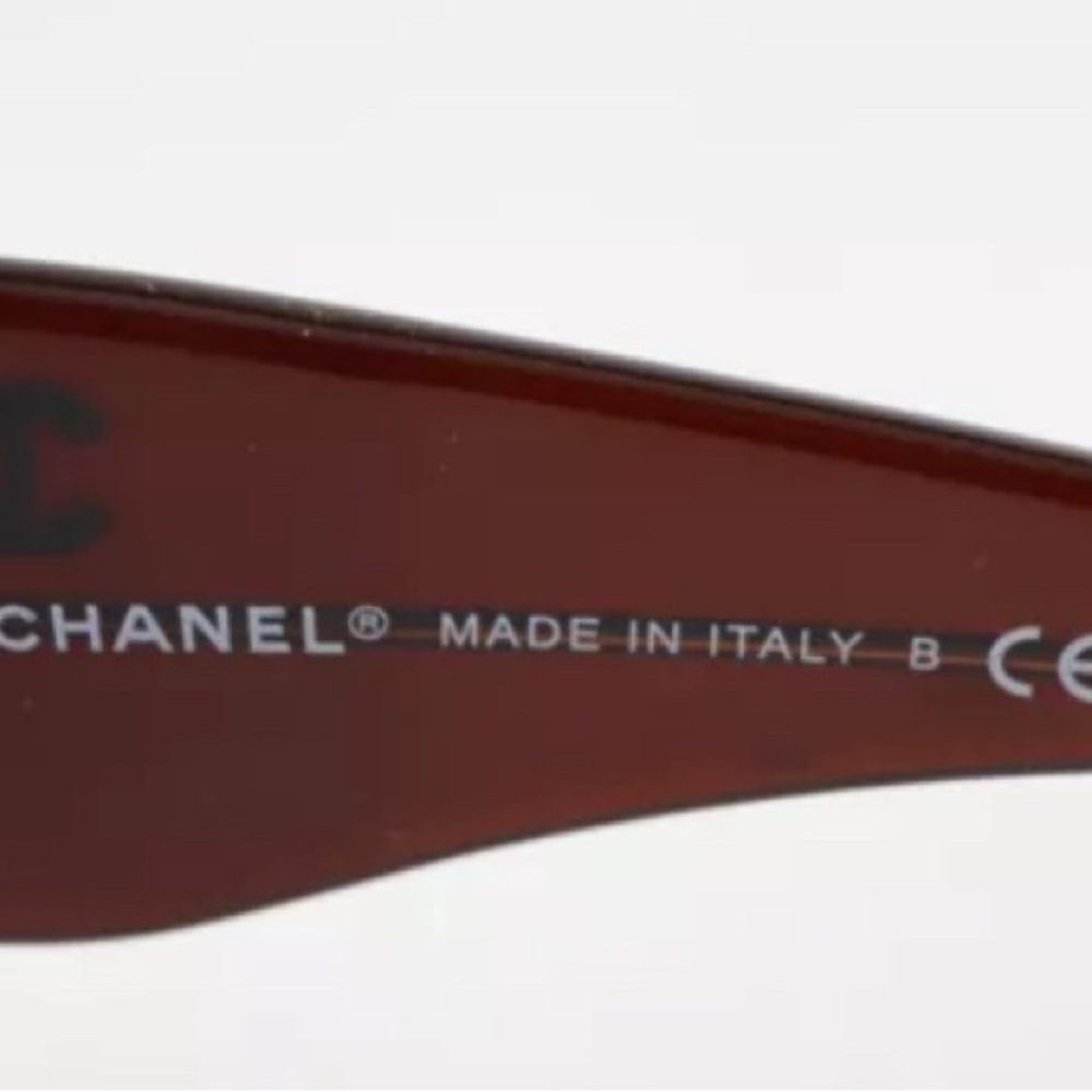 CHANEL Sunglasses-Brown Frame Black Camellia on arms-EUC COA & Chanel box - Picture 11 of 12